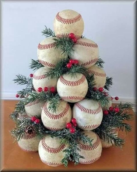 50+ DIY Christmas Tree Decorations that spells out Elegance in Bold Letters - Hike n Dip Baseball Christmas Tree, Diy Christmas Tree Decorations, Baseball Christmas, Christmas Tree Decorations Diy, Diy Christmas Tree, Country Christmas, Homemade Christmas, Christmas Deco, Xmas Crafts