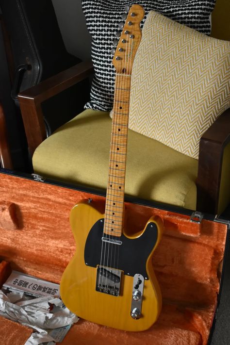 1986 Fender Japan “Order Made” TL52 '52 Telecaster Reissue Butterscotch 2-Piece Body Flame Neck Telecaster Aesthetic, Telecaster Butterscotch, Fender Japan, Fender Telecaster, 2 Piece, Guitar, Japan, Quick Saves