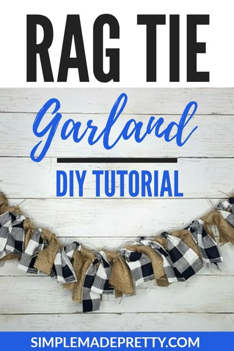 Diy Fabric Garland, Dollar Store Bins, Fabric Diy Projects, Diy Boxes, Basket Makeover, Boxes Diy, Burlap Garland, Basket Diy, Buffalo Plaid Decor