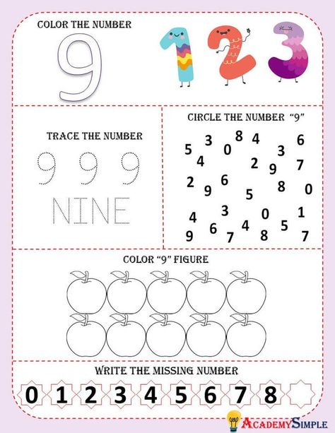 Recognizing Numbers, Number Sense Worksheets, Flamingo Craft, Letter Tracing Worksheets, Numbers Kindergarten, Number Tracing, Learning Games For Kids, Printable Preschool Worksheets, Number Activities