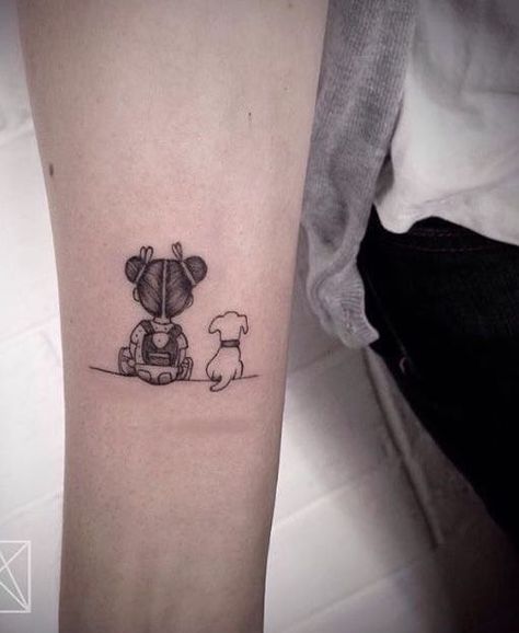 Puppy Tattoo, Ring Finger Tattoos, Baby Tattoos, Patiently Waiting, Family Tattoos, Dog Tattoo, Mom Tattoos, Little Tattoos, Trendy Tattoos