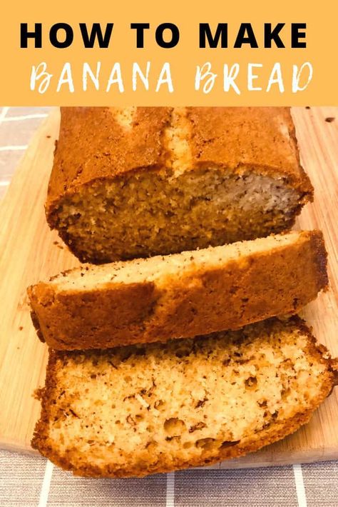 This is my best banana bread recipe. It is easy to make and super tasty. The whole family will enjoy this moist and cinnamon infused banana bread. Grab some deliciously ripe bananas now and get baking! #bananabread #bananabreadrecipe #easybananabread #moistbananabread Banana Bread Recipe Uk, 3 Ingredient Banana Bread, Brownies Banana, Banana Bread Muffins Easy, Banana Bread Recipe Easy Moist, Banana Bread Muffin Recipe, The Best Banana Bread Recipe, Banana Bread Brownies, Sweet Banana Bread