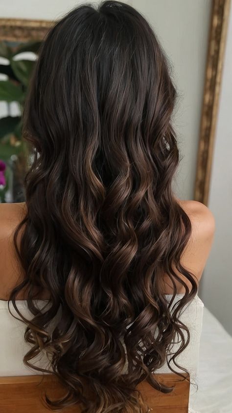 Light Curl Hairstyle, Curl Styles For Long Hair, Long Loose Curls Hairstyles, Long Curls Wedding Hair, Cute Curled Hair, Long Curled Hairstyles, Long Curly Hairstyles For Wedding, Curly Hairstyles For Wedding Guest, Long Curly Hairstyles With Layers