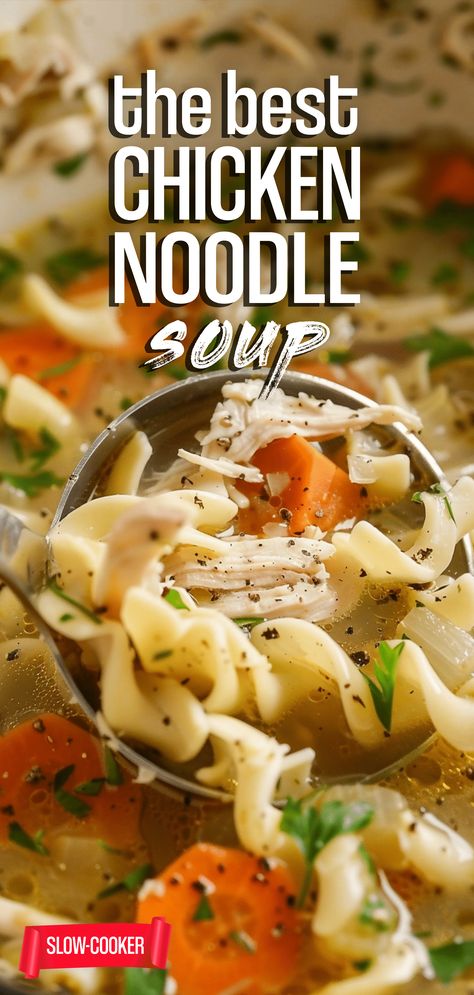 Slow Cooker Chicken Noodle Soup – Chasety Crockpot Chicken And Noodle Soup, Chicken Noodle Soup With Bone Broth, Slow Cook Chicken Noodle Soup, Slow Cooker Soup With Chicken, Chicken Noodle Soup Crock Pot Easy, Healthy Chicken Noodle Soup Crock Pot, Slow Cooker Chicken Soup Recipes, Homemade Chicken Noodle Soup Crockpot, Slow Cooker Chicken Noodle Soup Recipes