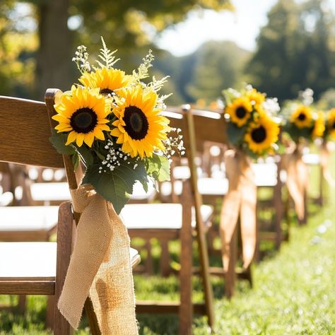 Rustic Sunflower Wedding Ideas: Tips for a Perfect Country Theme - Yeah Weddings Rustic Sunflower Wedding Ideas, Red Roses And Sunflowers, Sunflower Wedding Ideas, Rustic Sunflower Wedding, Yellow Wedding Theme, Olive Wedding, Wedding Alters, Sunflower Wedding Bouquet, Sunflower Themed Wedding