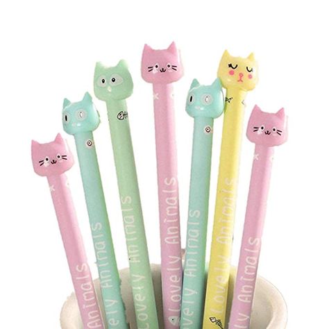 Amazon.com: Newaey Cute Kawaii Funny Cartoon Cat Lot Novelty pens Stationery Gel Ink Pen new funny School Stationery Office Supplies (10 PCS): Office Products Novelty Pen, Gel Ink Pens, Funny School, Fashion Materials, School Stationery, Stationery Pens, School Humor, Ink Pen, Funny Cartoon