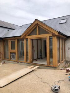 Oak Frame Porch, Porch Oak, Oak Porch, Bungalow Conversion, Porch Extension, Timber Frame Porch, Border Oak, Porch Kits, Oak House