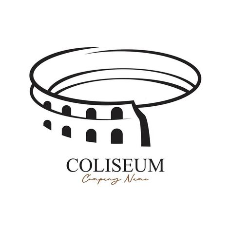 Vector abstract rome coliseum italy symb... | Premium Vector #Freepik #vector #colosseum #coliseum #rome #ancient-rome Coliseum Italy, Rome Coliseum, Rome Ancient, Roma Logo, Dibujo Simple, Italy Logo, Hotel Logo, Memorial Tattoos, Ancient Rome