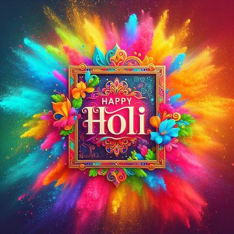 Holi Wishes Creative, Happy Holi Poster Design, New Holi, Happy Holi Posters, Happy Choti Holi Wishes, Holi Powder, Holi Wishes From Company, Adobe Illustrator Graphic Design, Holi Festival