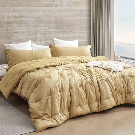 Jake Dawson, Cooling Comforter, Taupe Bedding, Gold Comforter, Linen Comforter, Bamboo Sheets Bedding, Cool Comforters, Twin Xl Comforter, Bamboo Sheets