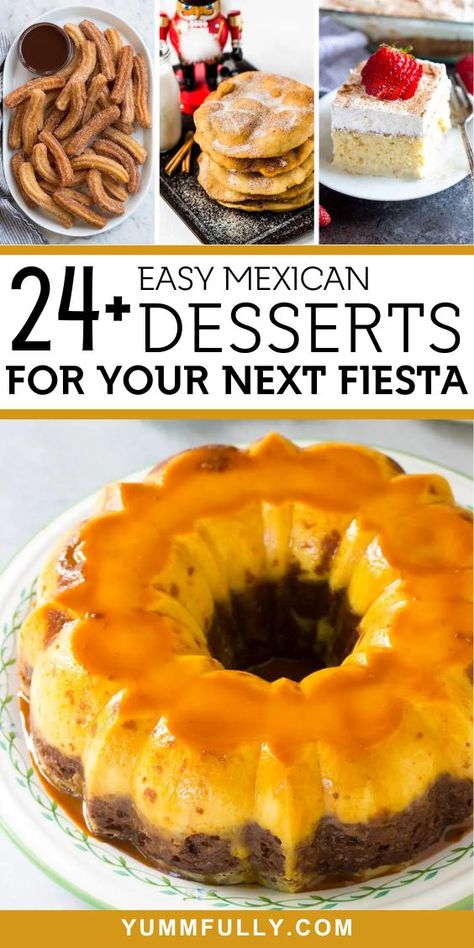 Desserts For A Mexican Dinner, Mexican Desserts For Party, Simple Spanish Desserts, Desserts For Mexican Themed Party, Desserts To Serve With Mexican Food, Dessert For Mexican Dinner, Mexican Fall Desserts, Mexican Food Dinner Party, Mexican Deserts Authentic