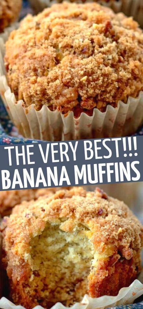 Banana Crumb Muffins Recipe, Banana Crumb Muffins All Recipes, Banana Muffins Crumb Topping, Moist Banana Bread Muffins Easy, Coffee Cake Banana Bread Muffins, Bannan A Nut Muffins, Mayo Banana Muffins, Easy Banana Nut Muffins Recipe, Banana Coffee Muffins