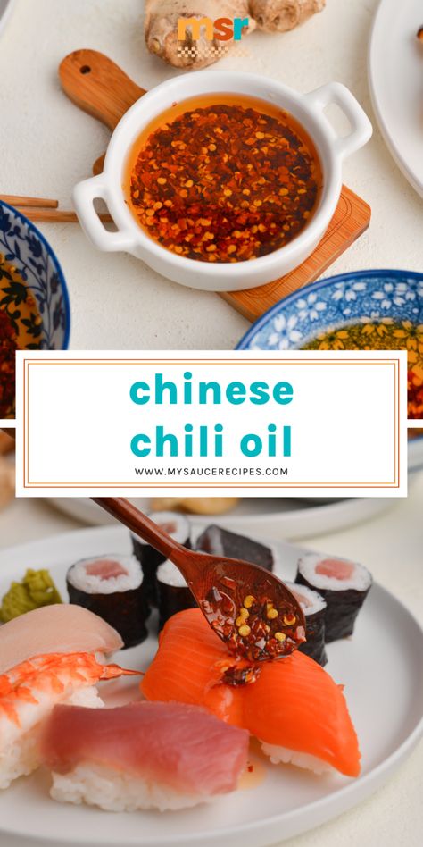 This Chinese Chili Oil recipe is a spicy condiment that brings the heat in the form of an oil infused with aromatics and chiles! Chinese Chili Oil, Chile Oil, Dressings Recipes, Best Sauce Recipe, Chinese Chili, Chili Oil Recipe, Sauce For Salmon, Homemade Condiments, Lo Mein