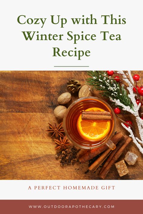 Create a warming winter tea spice blend that’s perfect for cozy evenings or holiday gifting. This simple DIY recipe is easy to make and filled with comforting spices like cinnamon and star anise. #WinterTea #HerbalBlend #HolidayGift Star Anise Tea Recipes, Tea Gifts Diy, Star Anise Tea, Spiced Tea Recipe, Homemade Christmas Gift, Winter Tea, Diy Winter, Tea Diy, Dry Ginger