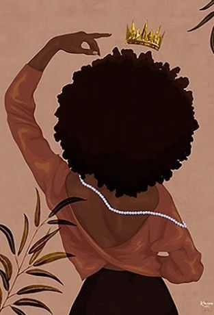 Black Art Wallpaper Backgrounds, Afro Hair Cartoon, Curly Afro Drawing, Natural Hair Art Illustrations, Black Hairstyles Art, Afro Logo, Afro Cartoon, Crown Art, African Inspired Decor