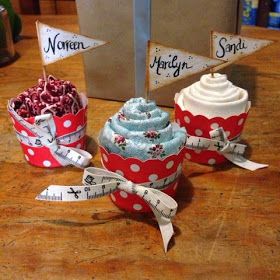 Fabric Cupcakes, Quilt Retreat Favors, Quilt Shop Displays, Quilt Guild Programs, Quilt Retreat Gifts, Quilting Gifts, Sewing Retreats, Retreat Gifts, Sewing Vintage