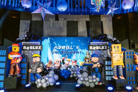 Adriel’s Intergalactic Roblox Adventure Party – 7th Birthday Roblox Birthday Theme, Roblox Themed Birthday Party, Roblox Theme, Debut Party, Moana Themed Party, Adventure Party, Pirate Theme Party, Party Projects, Custom Cupcakes