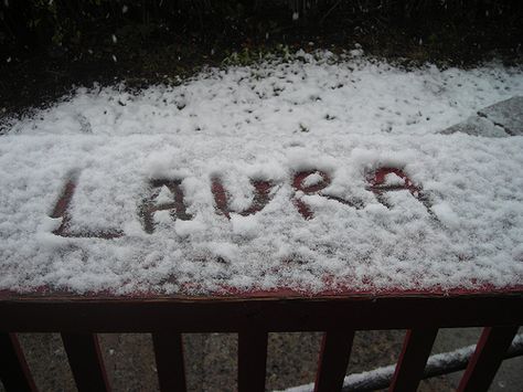 Laura in snow Laura Aesthetic, Laura Name, Aesthetic Letters, Creative Names, Luck Quotes, Good Luck Quotes, Cool Lettering, Girl Names