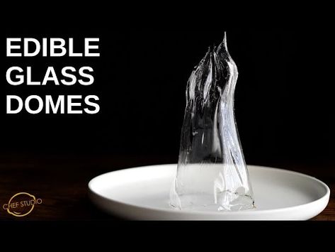 Transparent Isomalt Domes | How to Make Edible Glass - YouTube How To Make Isomalt, Isomalt Dome, Sugar Glass How To Make, Isomalt Decorations Tutorials, Isomalt Decorations, Sugar Dome, Molecular Gastronomy Plating, Isomalt Cake, Fantasy Recipes