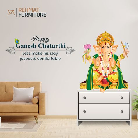 May Lord Ganesha's blessings fill your life with joy, prosperity, and wisdom. Let's celebrate this day with devotion and enthusiasm. 🙏🐘✨ #ganeshchaturthi #ganeshchaturthispecial #ganeshchaturthispecial2023 #rehmatfurniture Dussehra Images, Ganapati Bappa, Cmf Design, Bappa Morya, Happy Ganesh, Shiva Wallpaper, Happy Ganesh Chaturthi, Design Posters, Ganesh Chaturthi