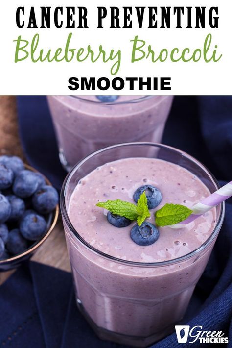 Liver Detox Smoothie Recipes, Liver Detox Smoothie, Broccoli Smoothie, Raw Broccoli, Chocolate Oatmeal Cookies, Detox Smoothie Recipes, Crunches Workout, Quick Healthy Breakfast, Blueberries Smoothie