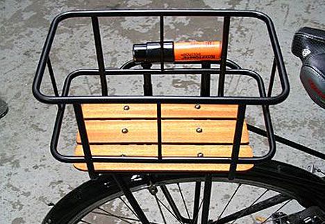 Bicycle Cargo, Chapter 1: Racks And Bags : TreeHugger Rear Bike Basket, Indoor Bike Rack, Bicycle Rear Rack, Bamboo Bicycle, Rear Bike Rack, Bicycle Trailers, Building Workshop, Biking Diy, Bike Panniers