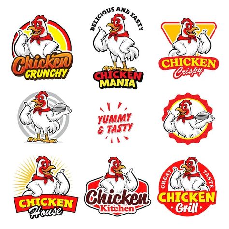 Super Chicken Cartoon, Chicken Logo Illustration, Chicken Shop Logo, Restaurant Logo Ideas, Chicken Logo Design, Chicken Restaurant Logos, Rooster Drawing, Beverage Photography Ideas, Chicken Mascot