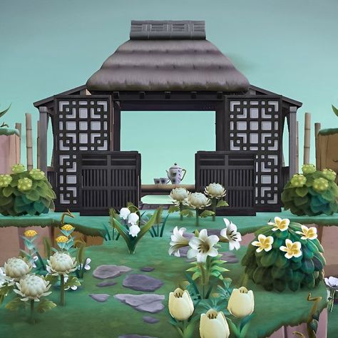 Michelle 👑 Animal Crossing Creator on Instagram: "🍵Hikari’s Japanese Tea House🍵  This tea house specializes in ceremonial grade matcha which happens to be my favorite tea. 🫶🏼   #acnhjapanesestyle #acnhterraforming #acnhbuilds #acnhjapan #japaneseteahouse #acnhpath #あつ森生活   Animal crossing ACNH Japan Japanese style tea house build new horizons nintendo mom gamer explore cozy matcha" Japanese Style Animal Crossing, Acnh Japanese Building, Animal Crossing Shino House, Acnh Japanese Festival, Japanese Acnh Island, Acnh Cafe Designs, Acnh Onsen, Acnh Japanese House, Michelle Animal