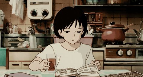 Ghibli Writing, Writing Gif, Studying Gif, Notion Images, Art Studio Ghibli, Film Anime, Ghibli Artwork, Studio Ghibli Movies, Japon Illustration