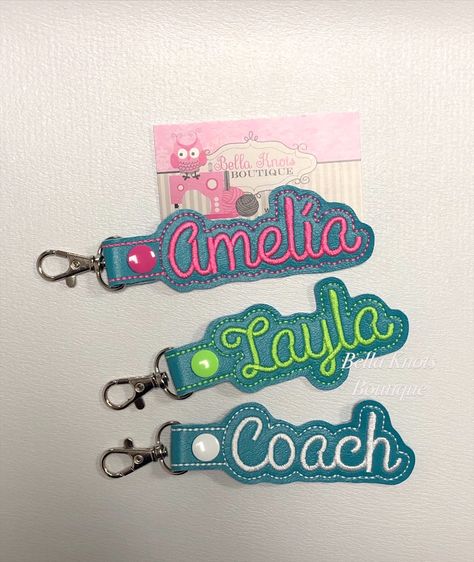 Embroidery Name Tag, Backpack Name Tags Diy Cricut, Name Keychains For Students, Pencil Box Name Tags, Personalized Sporty School Bag, Bracelet Template, Dinosaur Party Favors, 3d Printing Business, Cousin Gifts