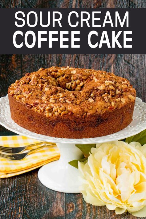 Sour cream coffee cake. Coffee Cake No Sour Cream, Coffee Crumb Cake Recipe, Coffee Cake With Sour Cream Recipe, Cinnamon Struesel Sour Cream Coffee Cake, Extra Crumb Cinnamon Struesel Sour Cream Coffee Cake, Crumb Cakes, Sour Cream Coffee Cake, Easy Brunch Recipes, Moist Cake