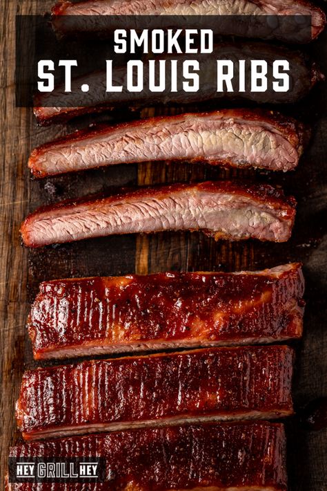 Ribs On Smoker, Trager Smoked Ribs, Sweet Rub Recipe, Smoked Ribs In Smoker Traeger, Grilling St Louis Style Ribs, St Louis Ribs Recipe, Smoked St Louis Style Ribs, Smoker Ribs, St Louis Ribs Smoker Recipe