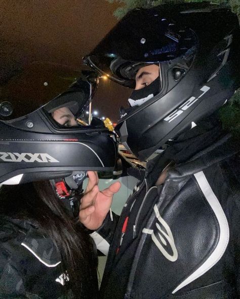 Bike Couples Photography, Bike Couple, Biker Couple, Motorcycle Couple, Hot Biker Guys, You Are My Moon, Motocross Love, Biker Photoshoot, Bike Aesthetic