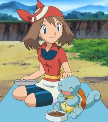 Pokemon May, Pokemon Design, Pokemon Advanced, Ash And Misty, Trainers Girls, Pokemon People, Pokémon Stuff, Nintendo Characters, Anime Screenshots