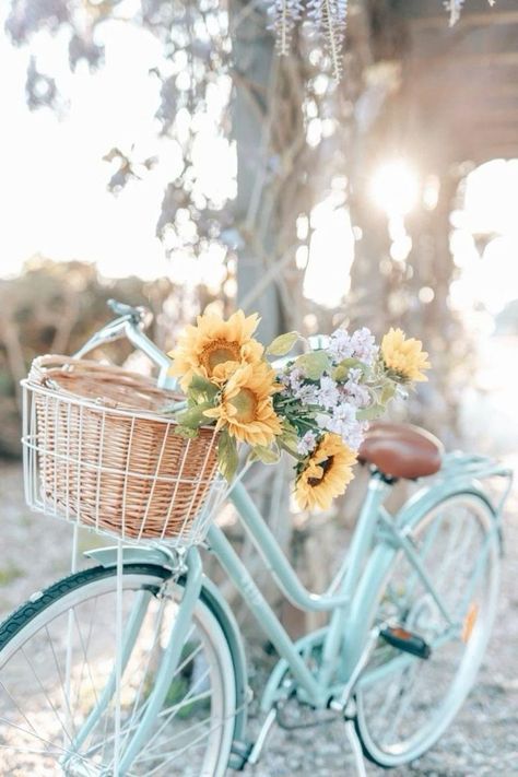 Bicycle Photoshoot, Old Fashioned Bike, Aesthetic Bike, Turquoise Cottage, Bicycle Pictures, Bicycle Photography, White Bike, Bike Photoshoot, Have Courage And Be Kind