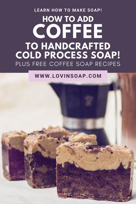 Coffee Soap Recipe, Milk Soap Recipe, Natural Soaps Recipes, Easy Soap Recipes, Make Your Own Coffee, Recipes Learn, Cold Process Soap Recipes, Swirl Soap, Coffee Soap