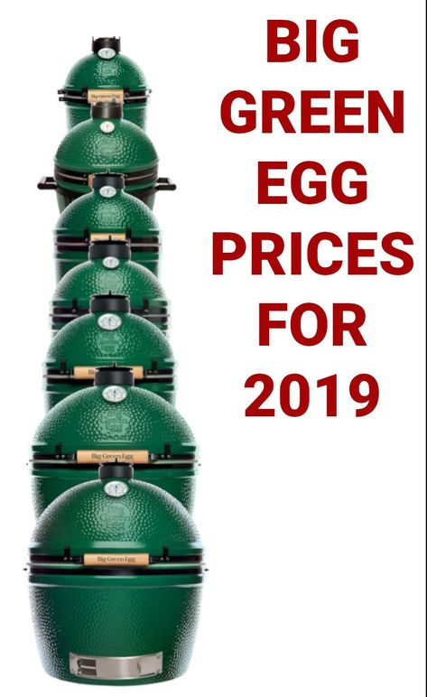 The latest prices for all sizes of the Big Green Egg line of Kamado Grills. There are seven models to choose from. Updated Big Green Egg Prices for 2019. #biggreenegg #kamadogrills via @derrickriches Big Green Egg Smoker, The Green Egg, Egg Smoker, Egg Bbq, Food Outdoor, Big Green Egg Grill, Green Egg Grill, Vegetarian Grilling, Oven Diy