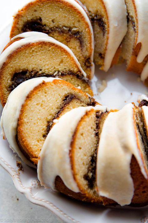 Chai Cinnamon Swirl Bundt Cake | Sally's Baking Addiction Chai Bundt Cake Recipe, Bundt Cake Cinnamon, Cinnamon Coffee Bundt Cake, Bundt Cinnamon Coffee Cake, Chai Icing, Cinnamon Swirl Bundt Cake, Cinnamon Swirl Coffee Cake Bundt, Swirl Bundt Cake, Spiced Chai