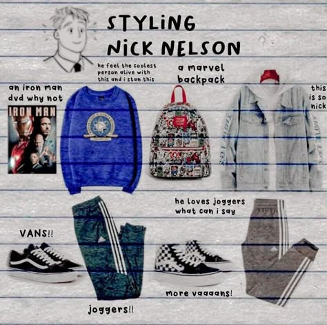 Styling characters from the heartstopper series Darcy Outfits Heartstopper, Nick Nelson Aesthetic Outfits, Nick Nelson Style, Nick Nelson Clothes, Heart Stopper Outfits, Heartstopper Aesthetic Outfit, Heartstopper Outfits Charlie, Charlie Spring Aesthetic Clothes, Nick Nelson Outfit Ideas