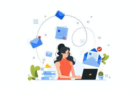 Web Design Websites, Document Management System, Document Management, Unique Illustration, Social Influence, Business Software, Service Logo, Envato Elements, Services Business