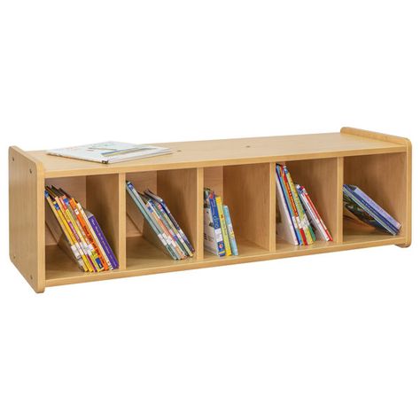 TotMate Brown Reading Bench with Storage & Reviews | Wayfair Greenhouse Classroom, Library For Kids, Book Bench, Kids Storage Bench, Reading Bench, Cubby Bench, Book Keeping, Writing Sheets, Basement Studio