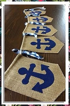 Inspiring literary baby shower themes that will celebrate mom-to-be with elegance and style. Deco Theme Marin, Sailor Theme, Sailor Baby, Nautical Birthday Party, Ahoy Its A Boy, Nautical Birthday, Boy Baby Shower Ideas, Birthday Bunting, Nautical Party