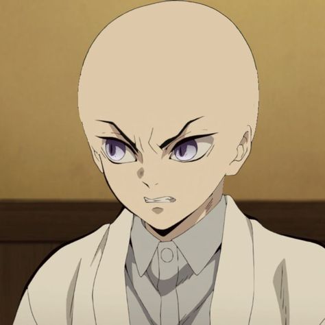 Bald kny yushiro Bald Kny Characters, Bald Demon Slayer, Bald Demon Slayer Characters, Bald Douma, Bald Tanjiro, Bald Muichiro, Bald Anime Characters, Demon Slayer Yushiro, Yushiro Demon Slayer