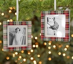 Plaid Frame Ornaments Unusual Christmas Ornaments, Frame Ornaments, Christmas Ornaments Tree, Kids Holiday Outfits, Photo Christmas Tree, Christmas Tree Trimming, Frame Ornament, Kids Christmas Ornaments, Red Christmas Tree