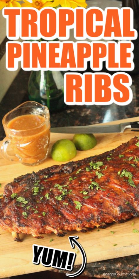 Hawaiian Spare Ribs Recipe, Hawaiian Bbq Ribs, Hawaiian Ribs Crockpot, Pineapple Ribs Oven, Pork Ribs Wrapped Around Pineapple, Ribs Wrapped Around Pineapple, Pineapple Spare Ribs Recipe, Pineapple Ribs Recipe, Pineapple Ribs