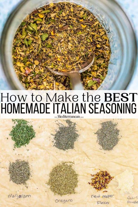 Homemade Italian Seasoning Meatballs Salad, Pizza Meatballs, Italian Seasoning Recipe, Homemade Italian Seasoning, Herb Diy, Homemade Spice Mix, Seasoning Recipe, Daily Ideas, Herb Seasoning