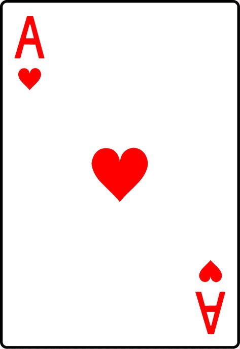 Hearts Card Game, Printable Playing Cards, Hearts Playing Cards, Heart Clip Art, Hearts Svg, Ace Card, Card Party, Playing Card Games, Ace Of Hearts