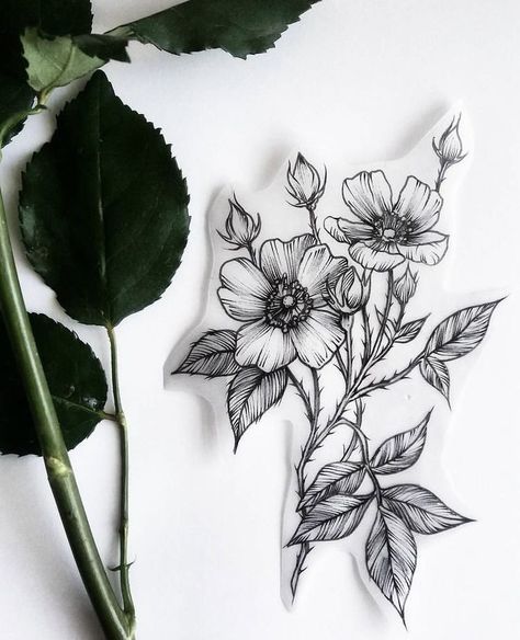 Etching Floral Tattoo, Grunge Flowers Tattoo, Dark Flower Design, Witchy Flowers Tattoo, Scary Flower Tattoo, Goth Floral Tattoo, Dark Flower Tattoos, Gothic Flowers Tattoo, Goth Flower Tattoo