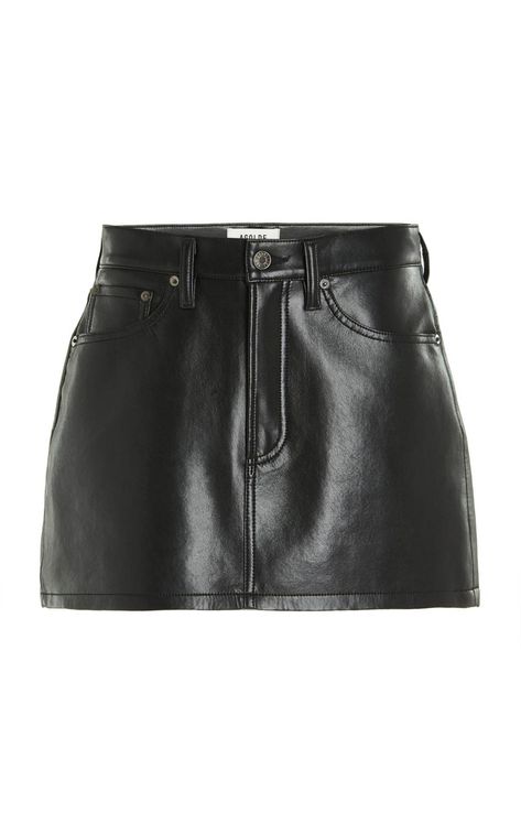 42 New Items to Freshen Up Your Going-Out Wardrobe | Who What Wear Mini Skirt Black, Mötley Crüe, Leather Mini Skirt, Recycled Leather, Denim Branding, Leather Mini Skirts, Leather Mini, Skirt Black, Who What Wear