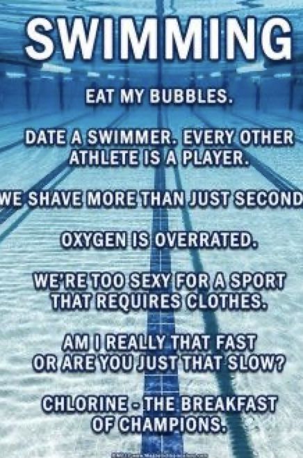 Funny Swim Team Quotes, Swim Team Wallpapers, Swimmer Pick Up Lines, Swim Posters High School, Funny Swim Quotes, Inspirational Swim Quotes Motivation, What To Bring To A Swim Meet, Inspirational Swimming Quotes, Swim Wallpaper Swimmers